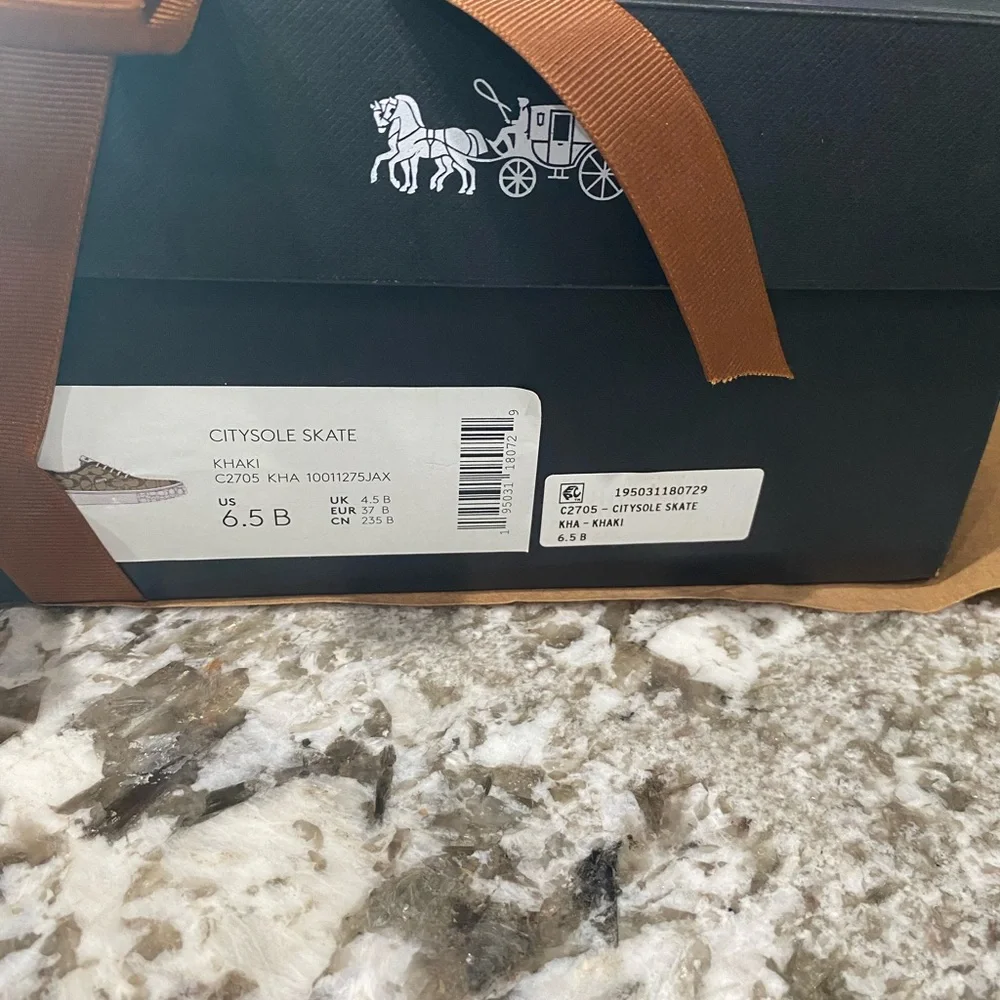 Coach Brown Casual Sneakers with Textural Detailing - Picture 4 of 4